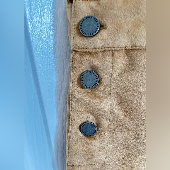 Roxy Chase The Sun Jumper Dress Overalls Size Medium Ultra Suede Tan Festival - Picture 4 of 12